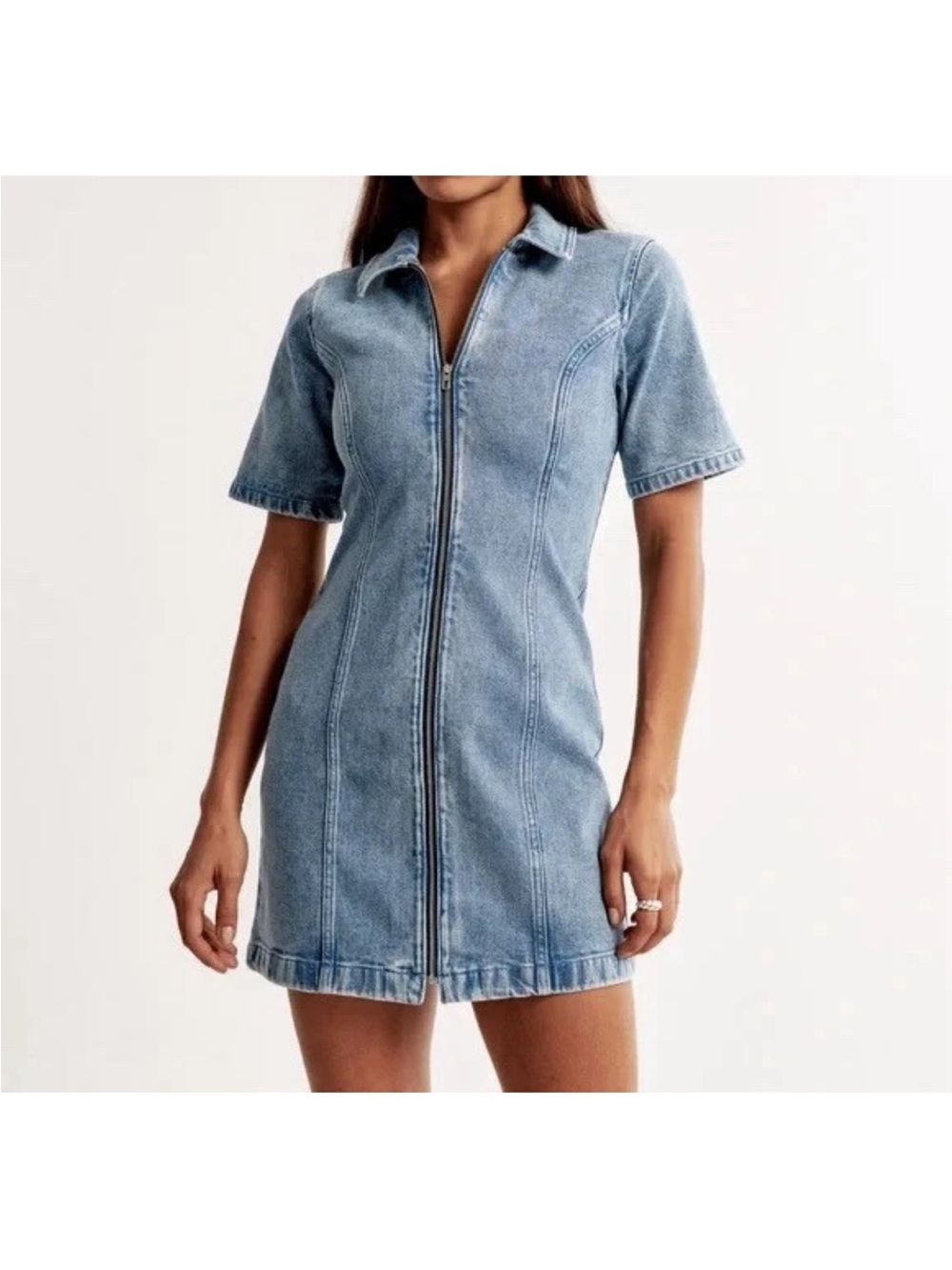 Abercrombie XL Denim short- sleeve mini dress